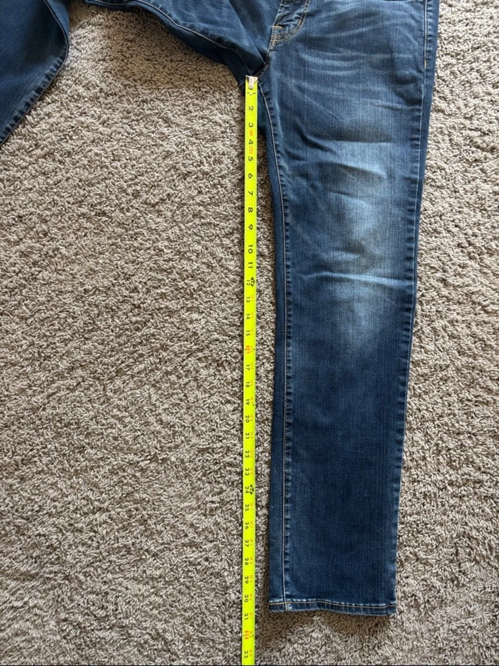 American Eagle Outfitters Extreme Flex Original Straight Jeans in Dark Blue Wash